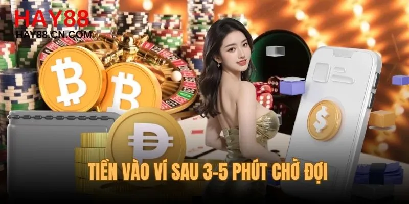 Tiền vào ví sau ít phút đợi chờ